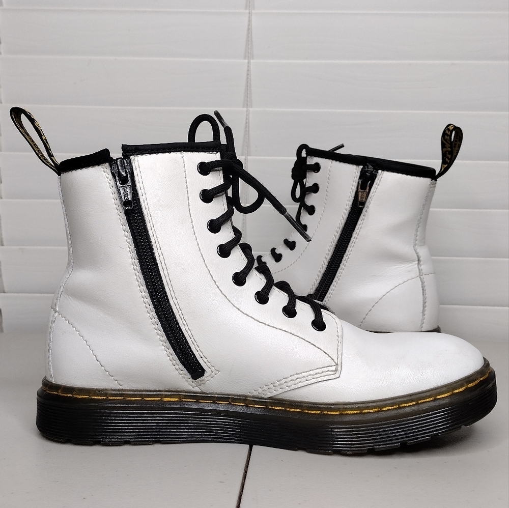 Dr. Martens Zavala Goth Punk Whimsigoth Side Zip Lace Up Combat Ankle Boots Sz 5 - Picture 8 of 15
